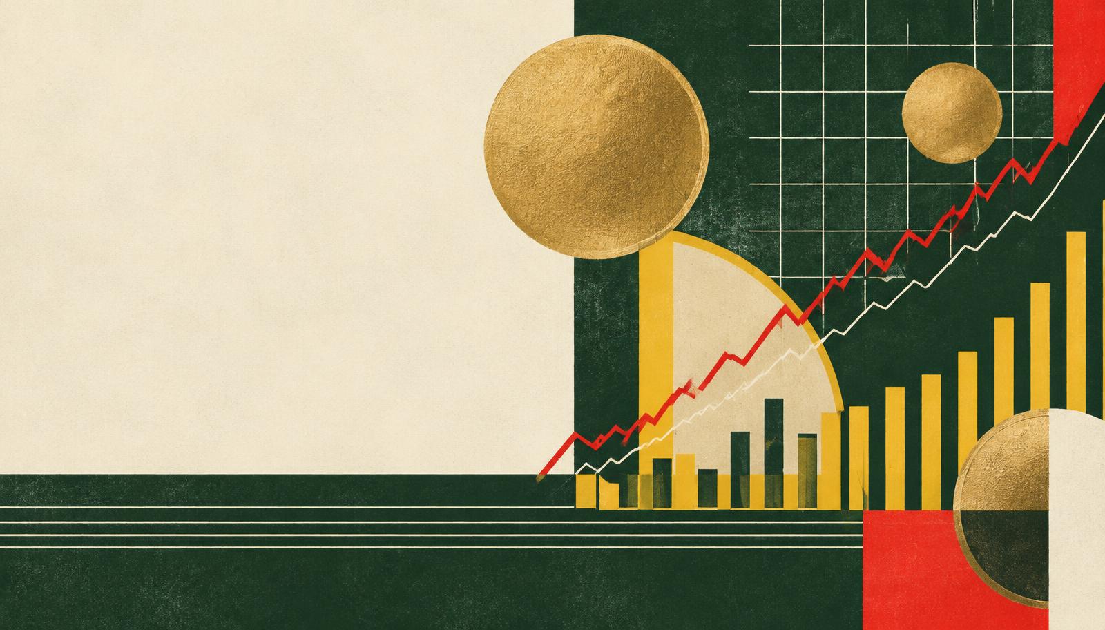 Abstrakte Finanzgrafik für unabhängiges Trading-Wissen